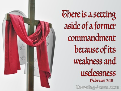 Hebrews 7:18 The Setting Aside Of A Former Commandment (red)